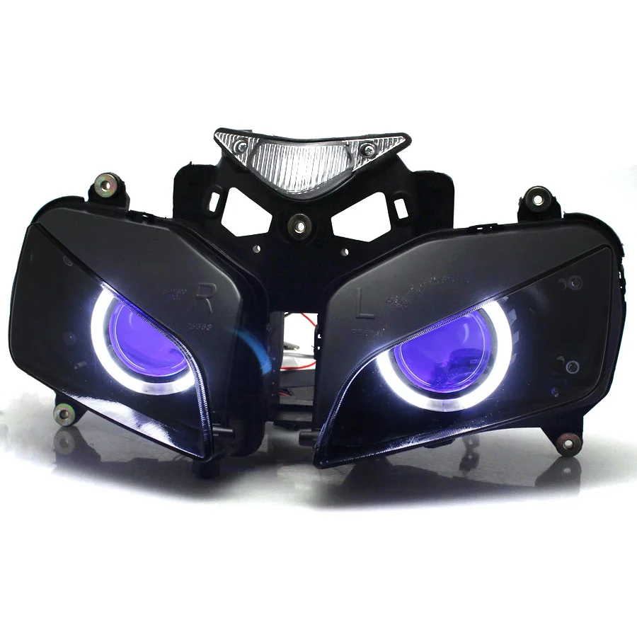 Motorcycle-LED-White-Angel-DRL-Headlamp-Phares-Moto-HID-Projector-Conversion-Headlight-Assembly-For-Honda-CBR1000RR.webp Motorcycle LED White Angel DRL Headlamp Phares Moto HID Projector Conversion Headlight Assembly For Honda CBR1000RR Proiettori - Image 1